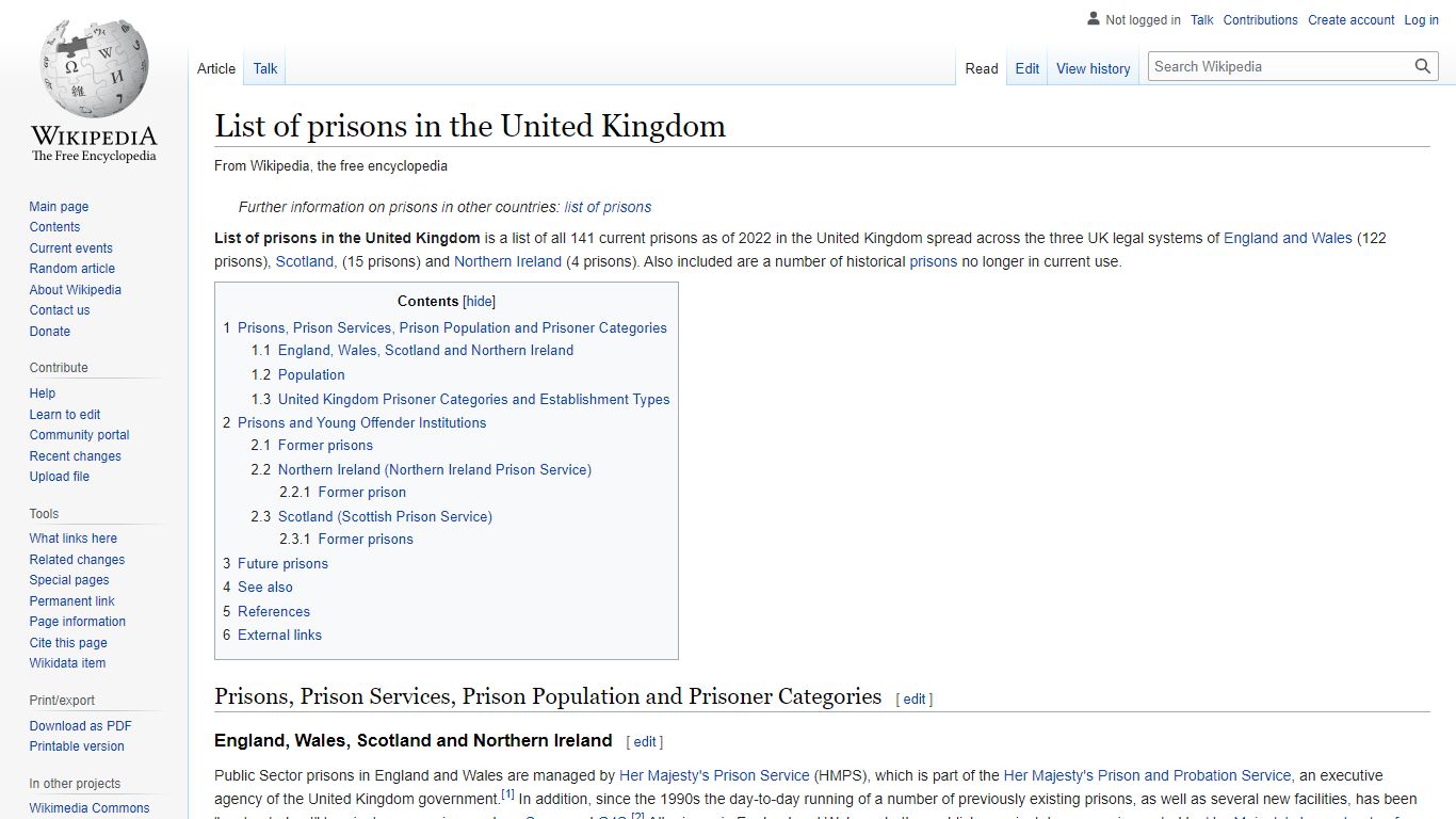 List of prisons in the United Kingdom - Wikipedia